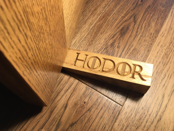 Engraved Hodor Door Stop