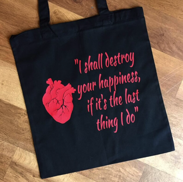 I shall destroy your happiness Tote Bag