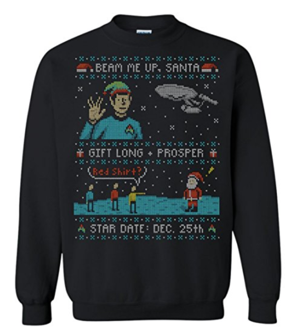 8 Bit Star Trek Christmas Sweater