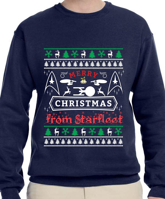 Merry Christmas From Starfleet Ugly Star Trek Christmas Sweater