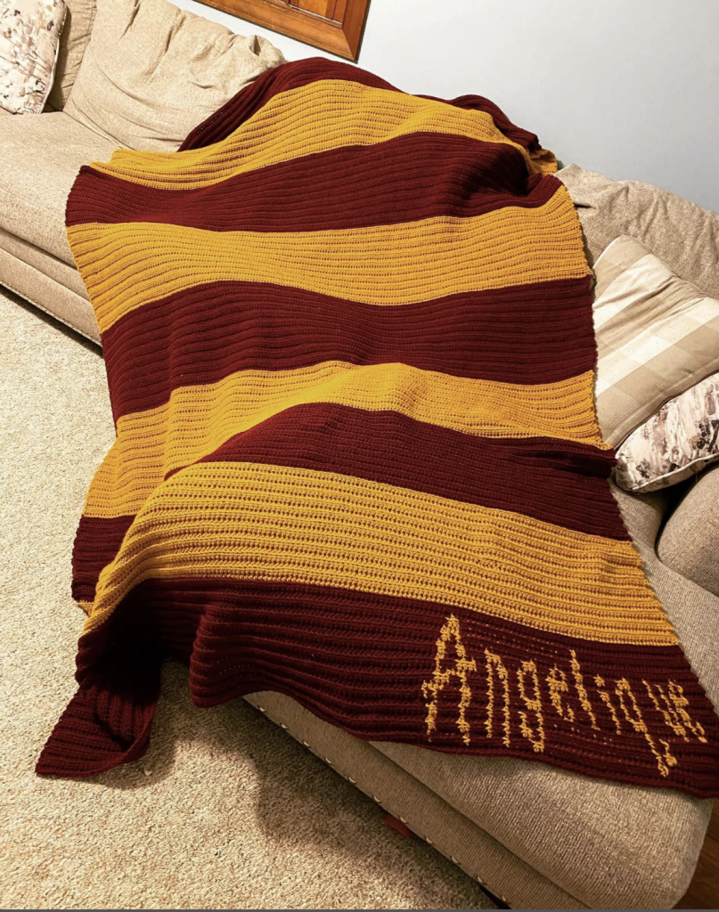 Personalized House Colors Crocheted Blanket
