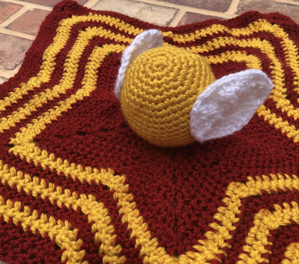 Golden Snitch Crocheted Blanket