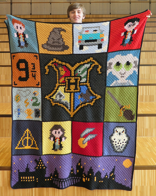 Amazing Harry Potter c2c Crocheted Blanket