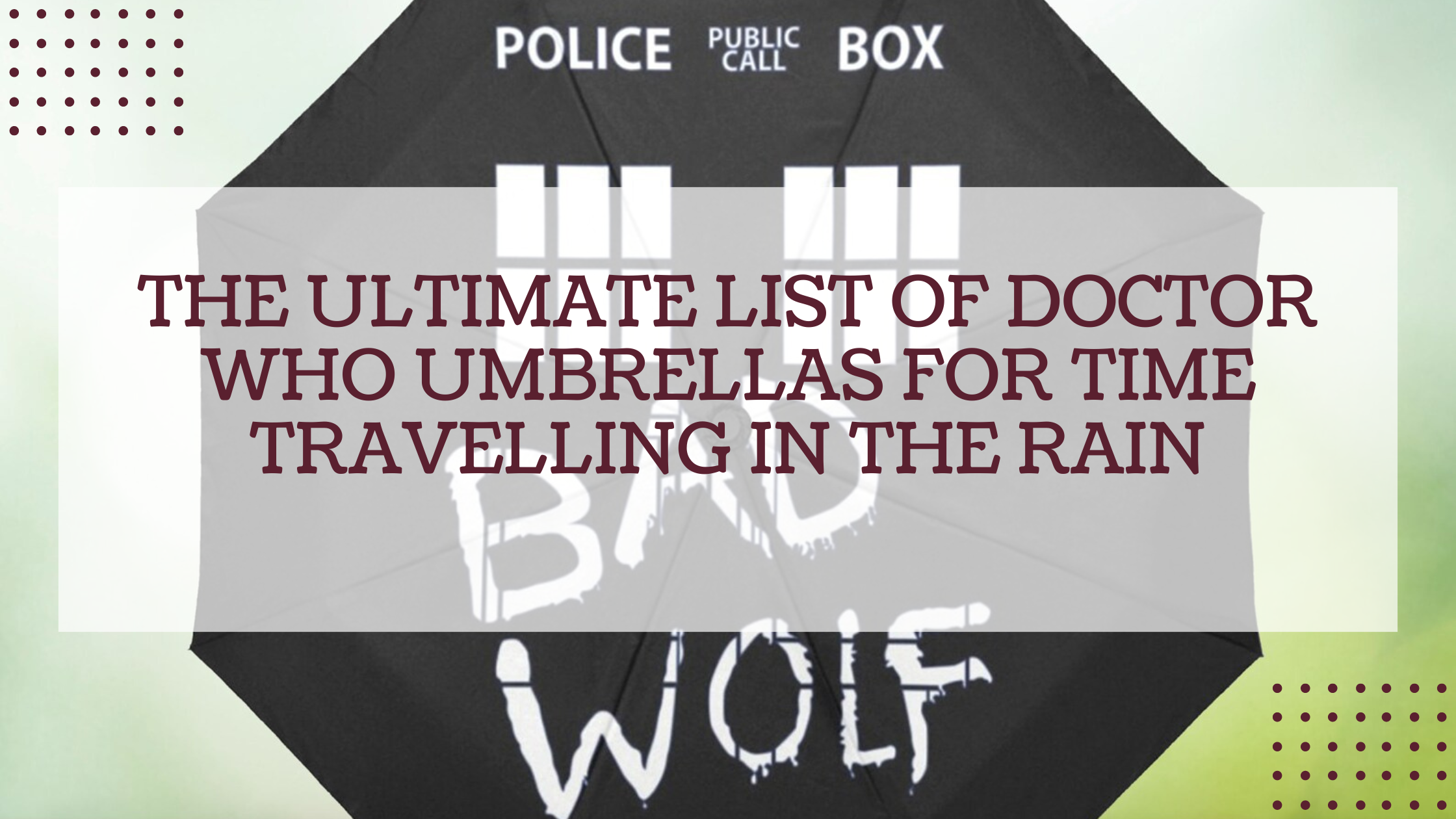 Doctor Who Umbrellas