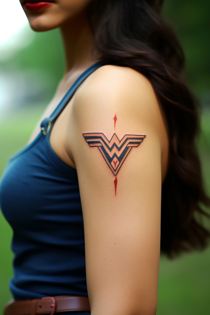 Wonder Woman Logo on the Upper Arm