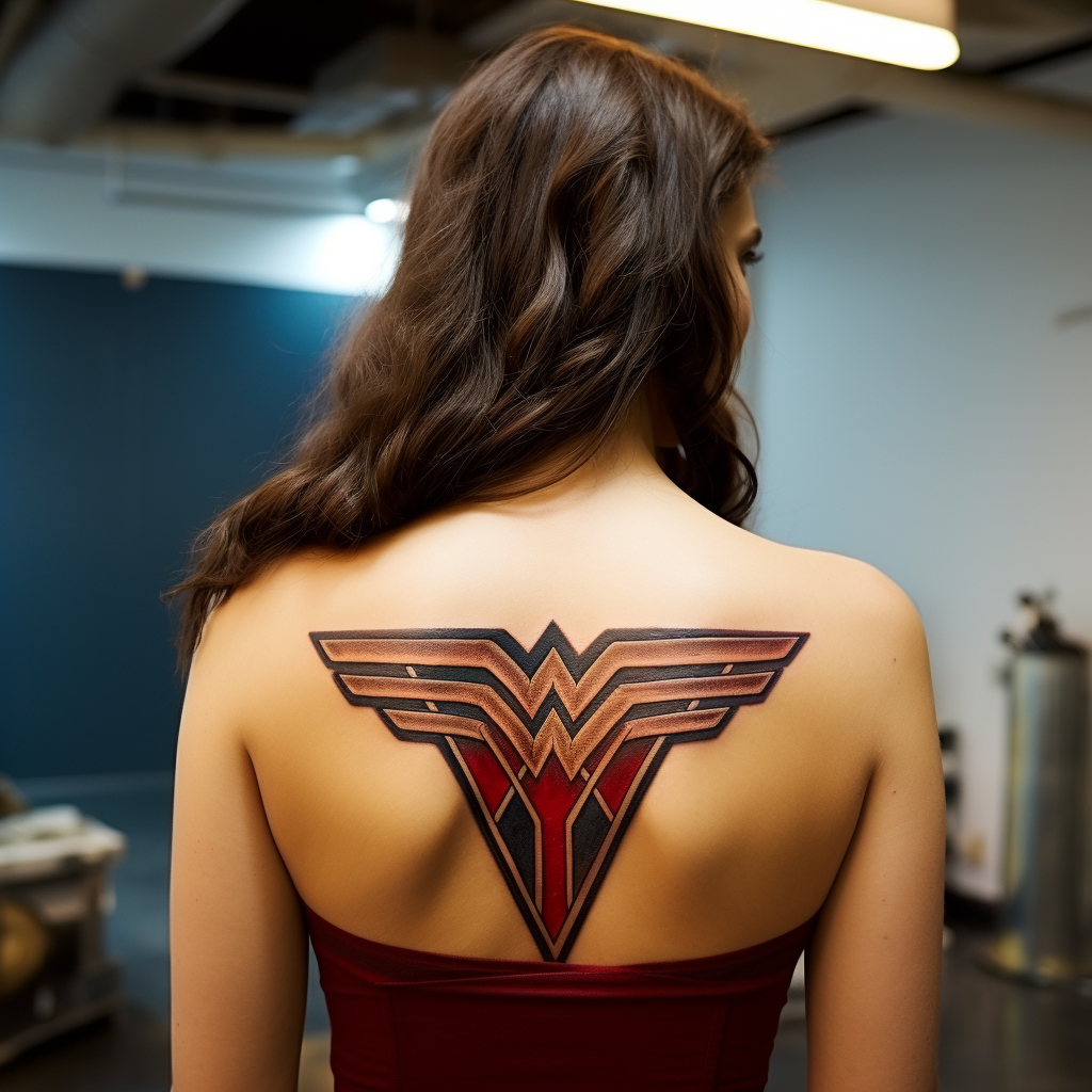 Wonder Woman Logo on Shoulders