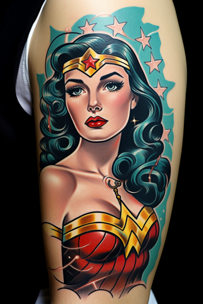 Classic Wonder Woman on the Arm