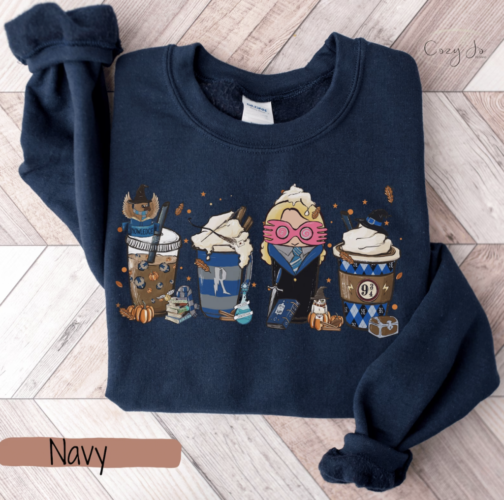 Harry Potter Ravenclaw Themed Coffee Sweater