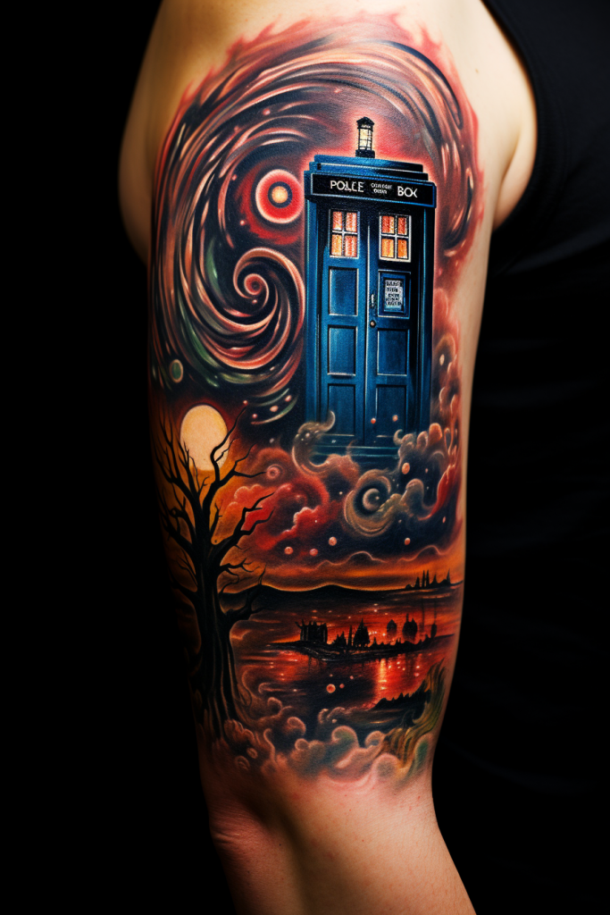 Doctor Who Tardis Art Tattoo