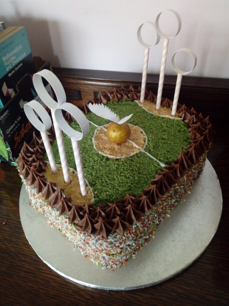 Quidditch pitch Harry Potter cake