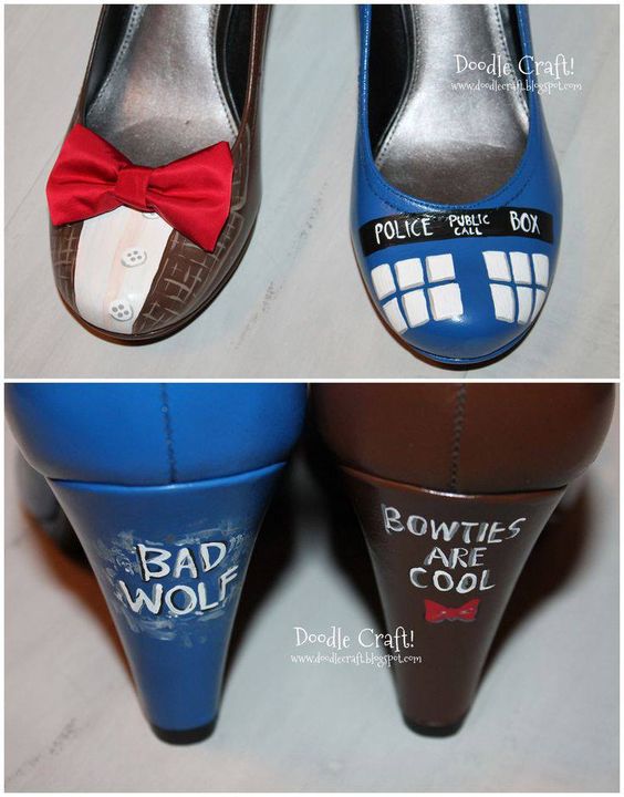 TARDIS and Doctor Who shoes