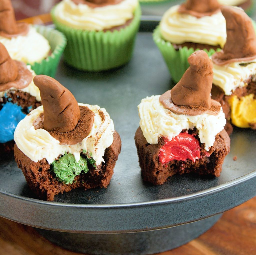 Sorting hat cupcakes Harry Potter party foods