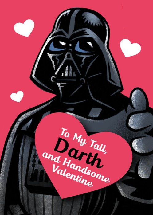 tall Darth and handsome Star Wars Valentines cards