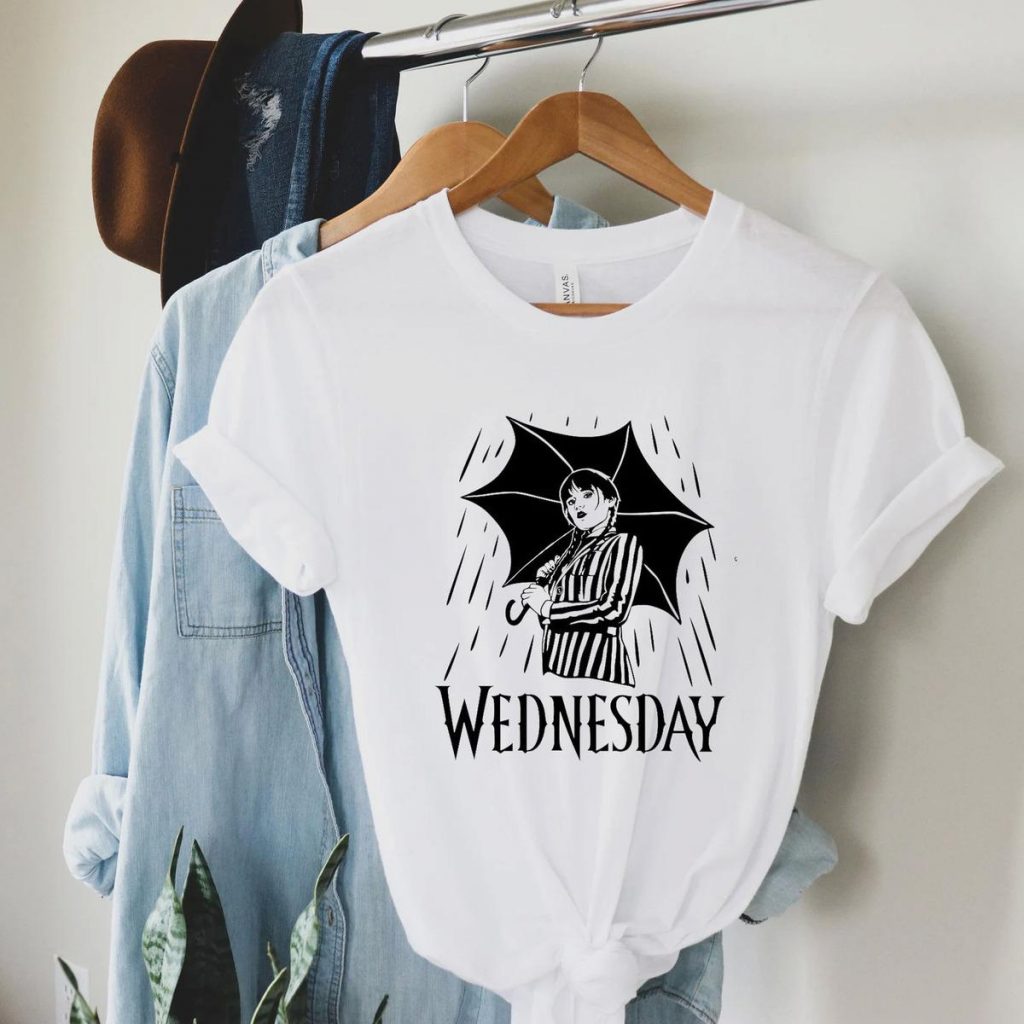 Umbrella poster Wednesday t-shirts