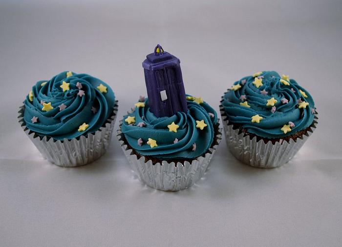 time travel Doctor Who cupcakes