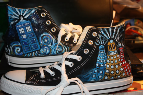 Dalek and TARDIS Doctor Who shoes