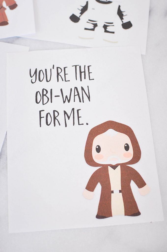 You're the Obi-Wan for me Star Wars Valentines card