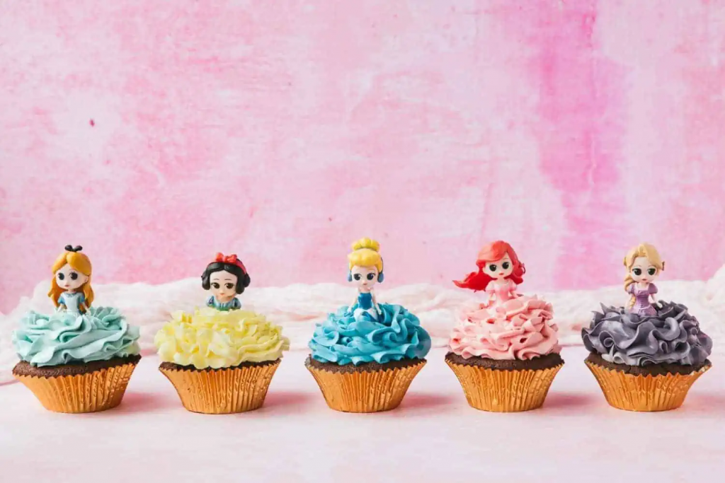 Icing skirts Disney princess cupcakes