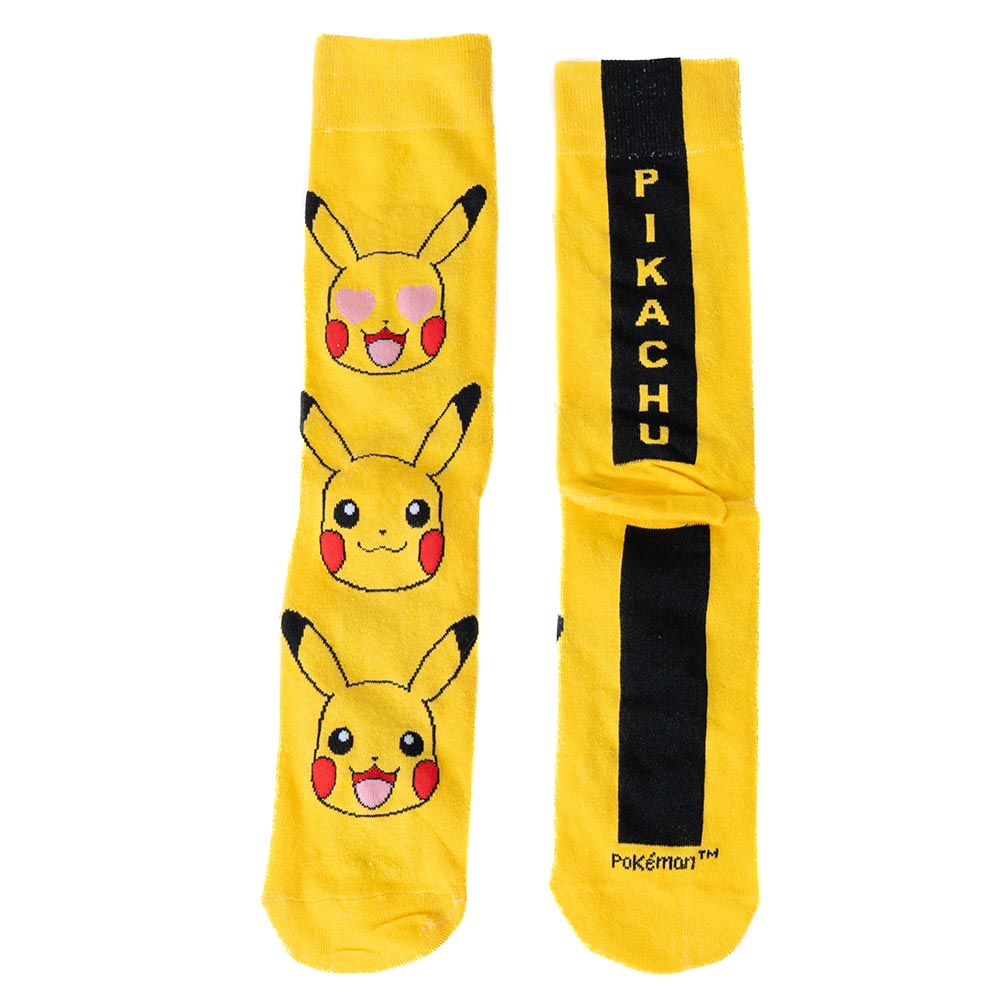 Pikachu cute Faces crew Pokemon socks
